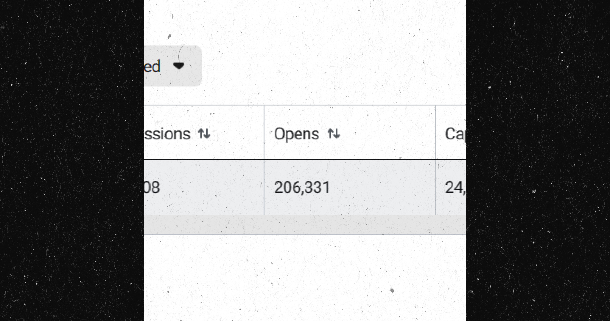 A screenshot of Spark AR Hub insights, showing that Acid has had 206,331 opens.