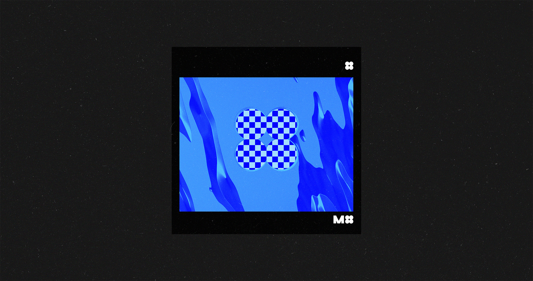 The M4 Music cover artwork, in blue, without any typography.