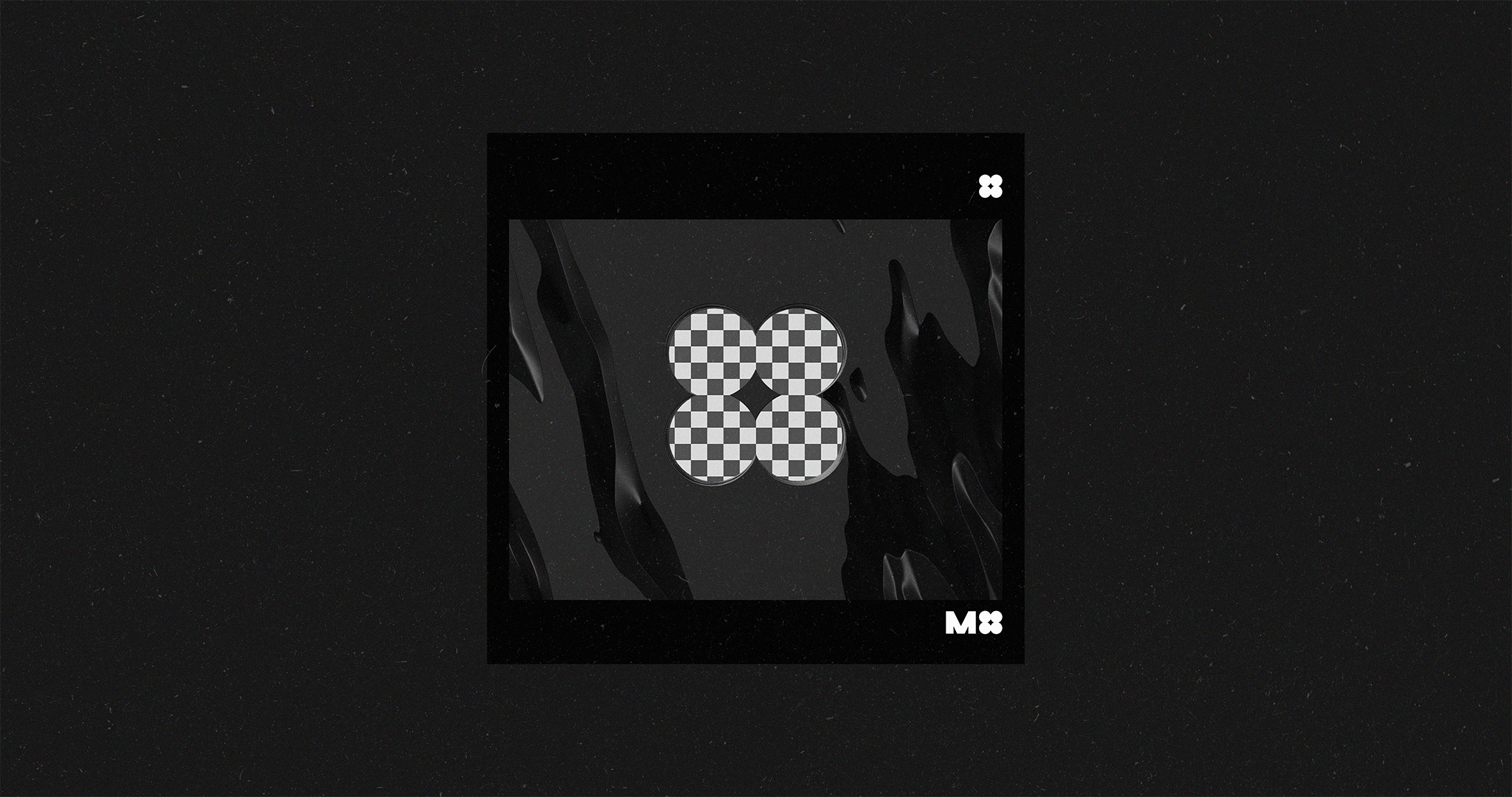 The M4 Music cover artwork, in grayscale, without any typography.