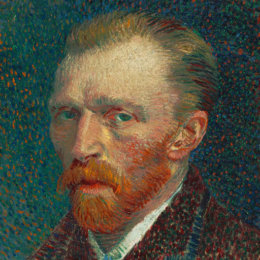 Van Gogh’s self portrait, cropped.