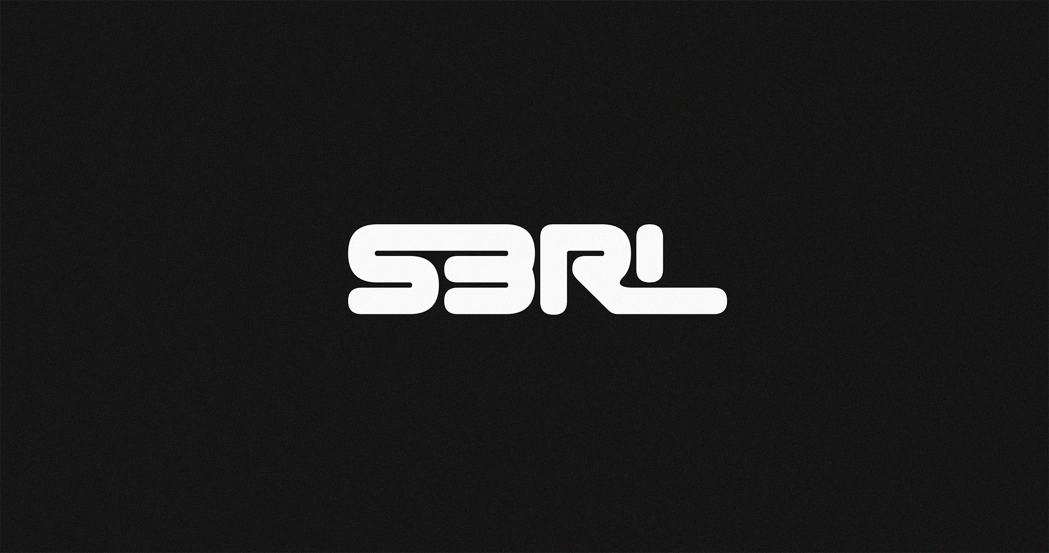 S3RL logotype in white color against a black background.