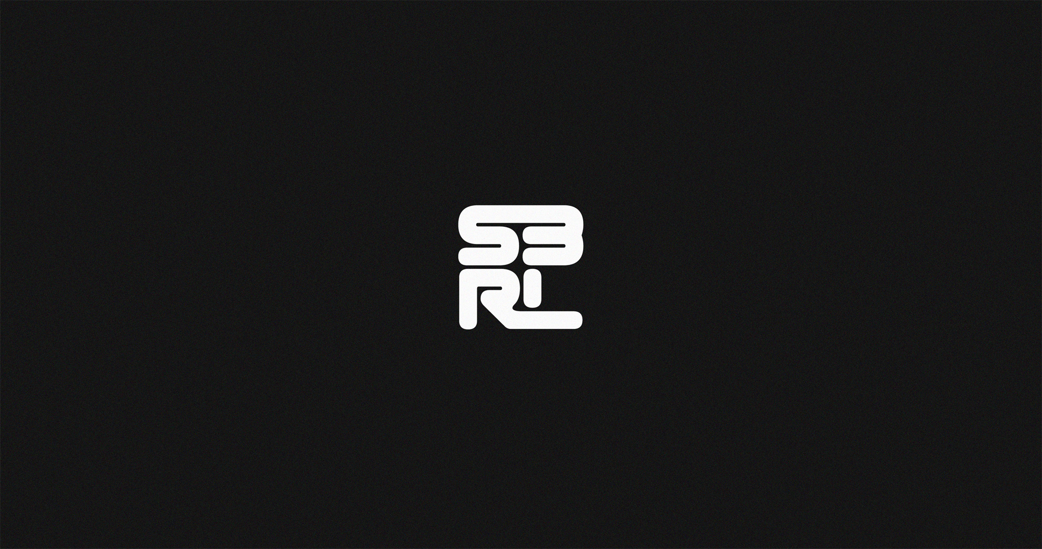 Compact, square version of the S3RL logotype, colored white against a black background.